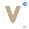 Wooden Letter V 12 inch or 8 inch, Unfinished Large Wood Letters for Crafts | Woodpeckers